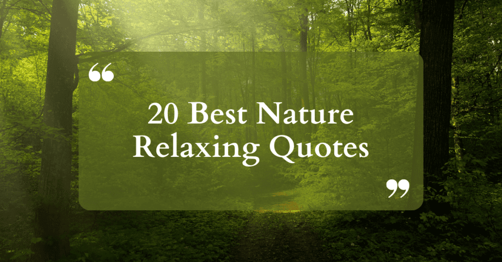 20 best nature relaxing quotes 